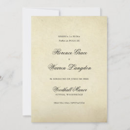 La Reserva La Fecha Elegante Beige Vintage Español