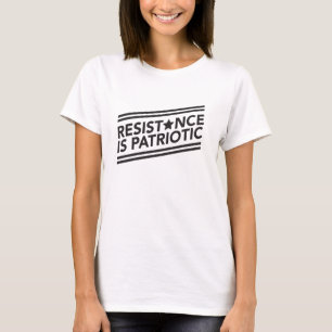 La resistencia es camiseta desgarbada patriótica