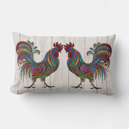 La Resplandeciente almohada lumbar de gallo - Ver