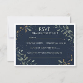 La respuesta de boda gala de medianoche en azul ma