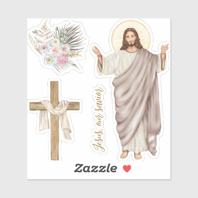 La resurrección de Jesucristo - Pegatina de Pascua (Hoja)
