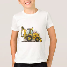 La retroexcavadora embroma la camiseta