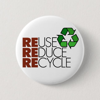 La reutilización reduce recicla el botón