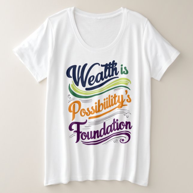 La riqueza es la camiseta de la Fundación de la Po (Anverso del diseño)