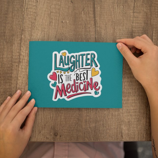 La Risa Es La Mejor Tarjeta Personalizada De Medic (Cheer someone up with this, "Laughter is the best medicine" personalized card! )