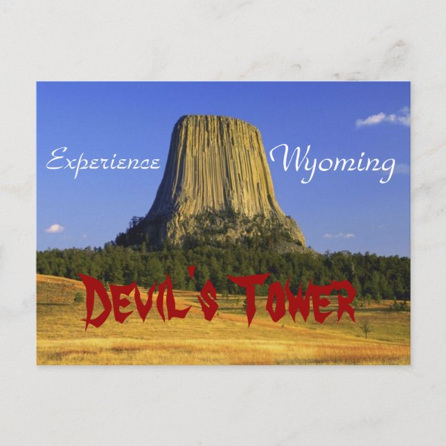 La roca del diablo, postal de Wyoming (Anverso)