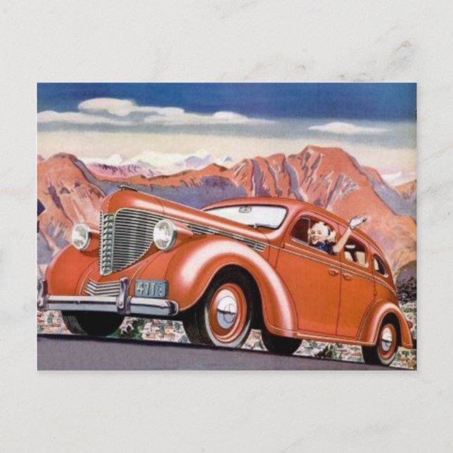 La rubia de los años 1930 en una tarjeta postal ro (Anverso)