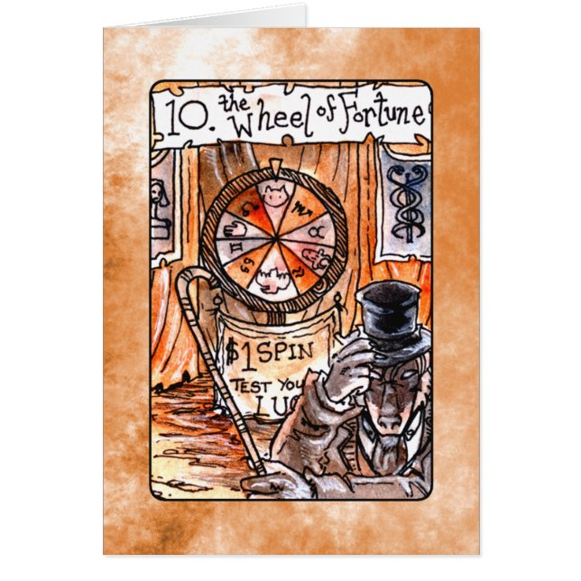 La rueda de la carta de tarot de la fortuna (Frente)