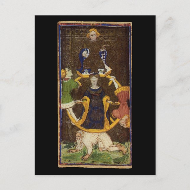 La rueda de la tarjeta Tarot de Fortune (Anverso)
