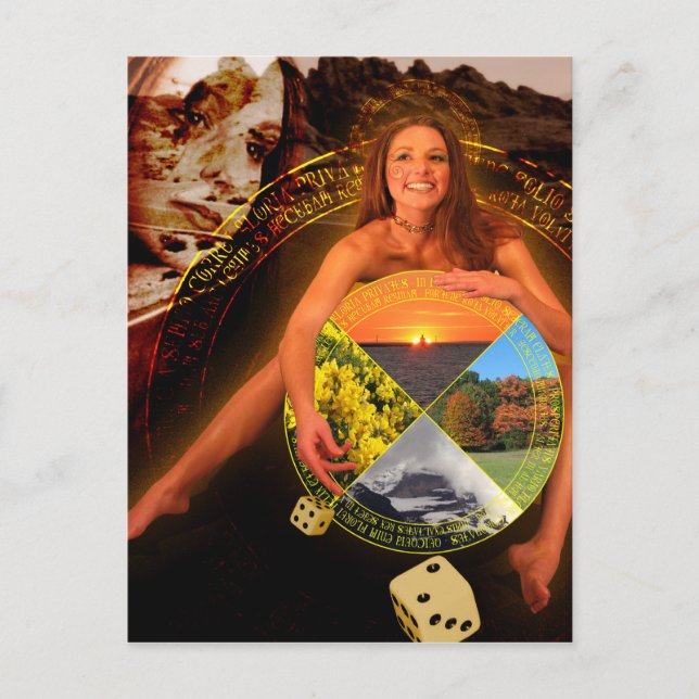 La rueda del arte de la tarjeta Tarot de Fortune (Anverso)