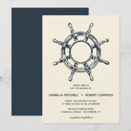 La rueda del barco azul | Invitación a la boda