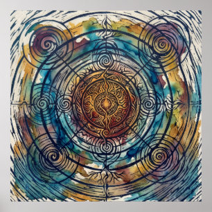 La Rueda del Sol de Arte de Pared de Alineación Sa