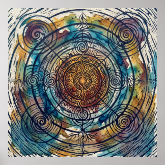 La Rueda del Sol de Arte de Pared de Alineación Sa