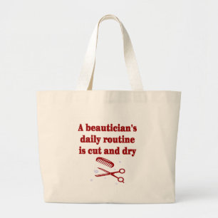La rutina de un Beautician es - y - la bolsa de