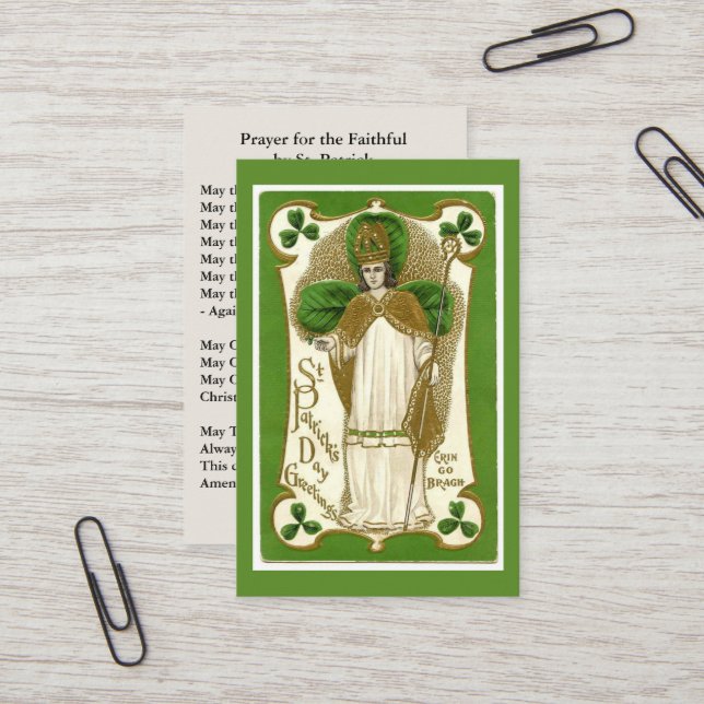 La sagrada tarjeta de San Patricio con una hermosa (Anverso/Reverso In Situ)