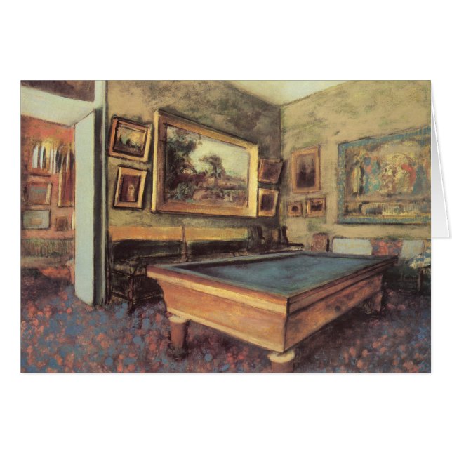 La sala de billar en Menil Hubert por Edgar Degas (Anverso (Horizontal))
