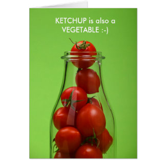 La salsa de tomate es también una tarjeta vegetal