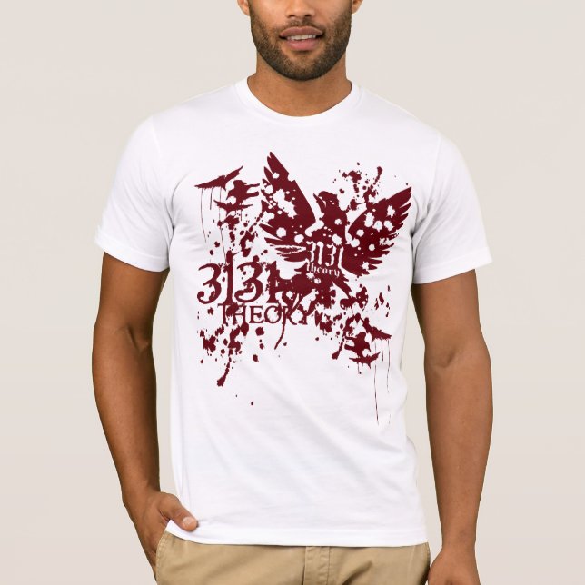 La sangre manchó la camiseta gráfica (Anverso)