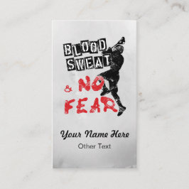 La sangre no sudó ninguna tarjeta de visita de