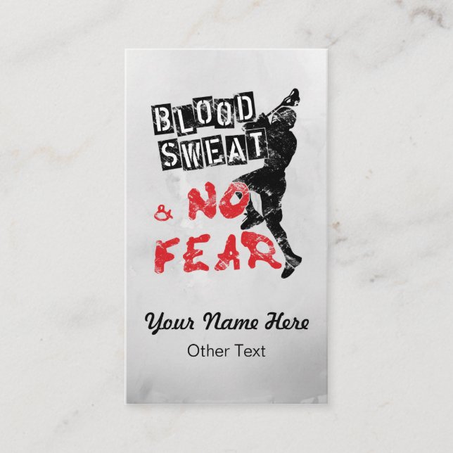 La sangre no sudó ninguna tarjeta de visita de (Anverso)