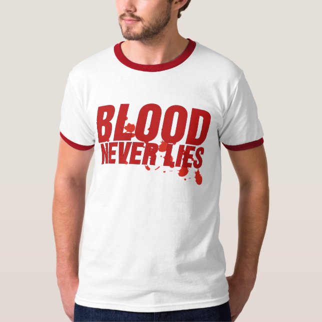 La sangre nunca miente camiseta (Anverso)