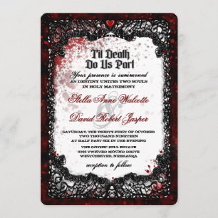 La sangre salpicó la invitación de la boda de