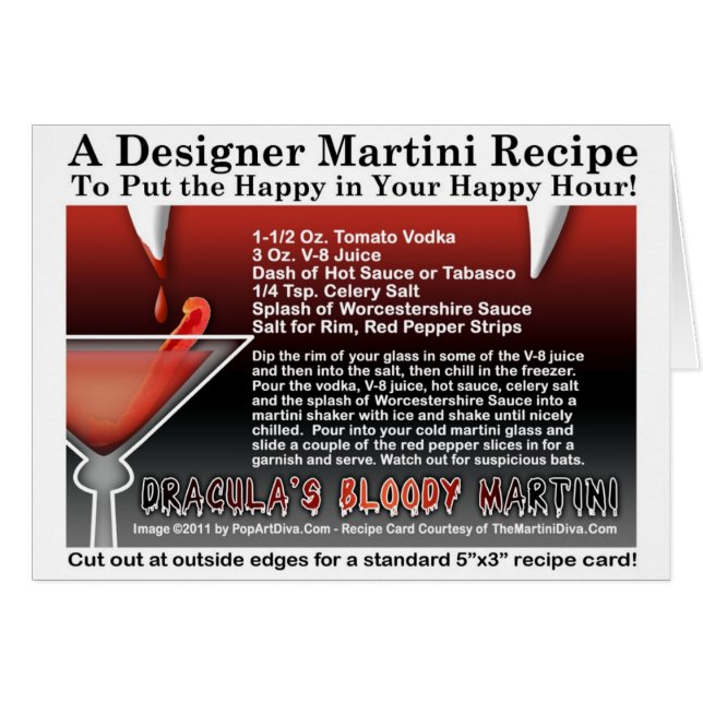 La sangrienta receta de Martini de Halloween para  (Anverso (Horizontal))