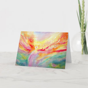 La seda que creo en la tarjeta de felicitación de 