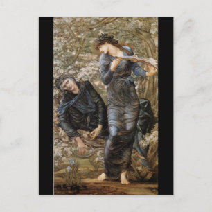 La seducción de Merlin por Burne-Jones Tarjeta pos