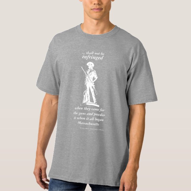 La segunda enmienda no será camiseta oscura (Anverso)