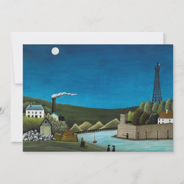 La Seine a Suresnes por Henri Rousseau, arte vinta (Anverso)