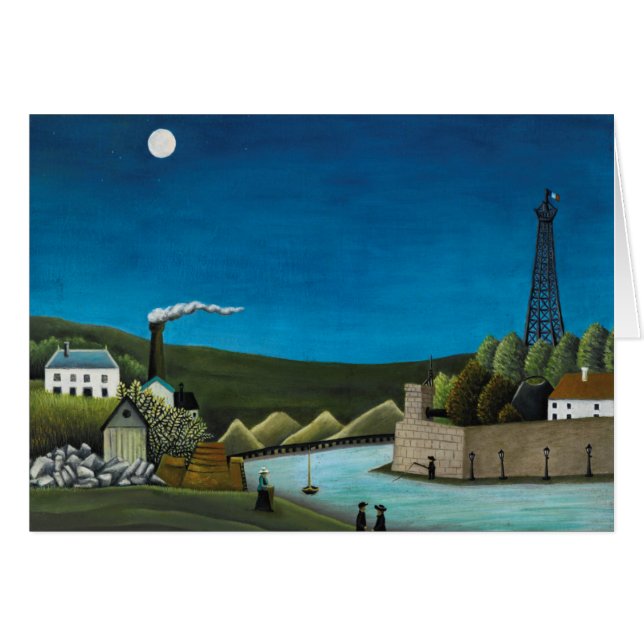 La Seine a Suresnes por Henri Rousseau, arte vinta (Anverso (Horizontal))