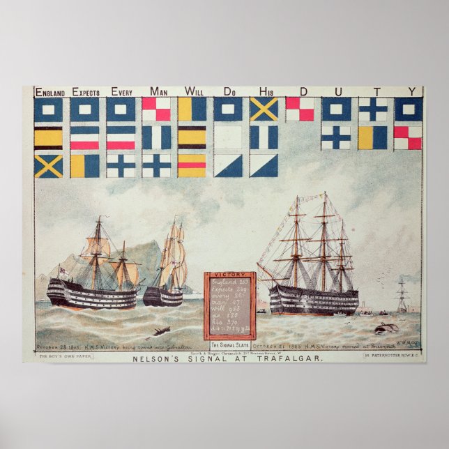 La señal de Nelson en Trafalgar (Frente)