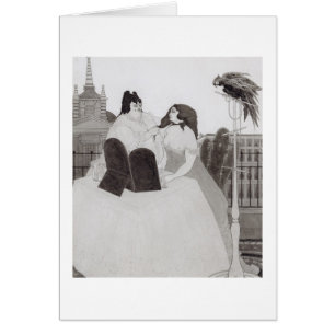 La señora en el tocador (tinta y lavado)