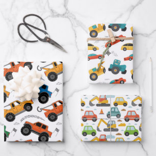 La serie de coches - Papel de regalo para niños