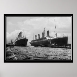 La serie Titanic Póster Olympic y Titanic