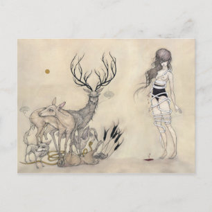 La serpiente blanca + vanitas - postal