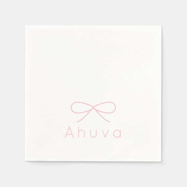 La servilleta clásica de cóctel de vaca en rosa be (Anverso)