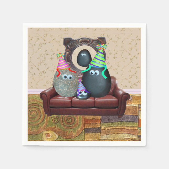 La servilleta de cócteles de la familia Rock Masco (Anverso)