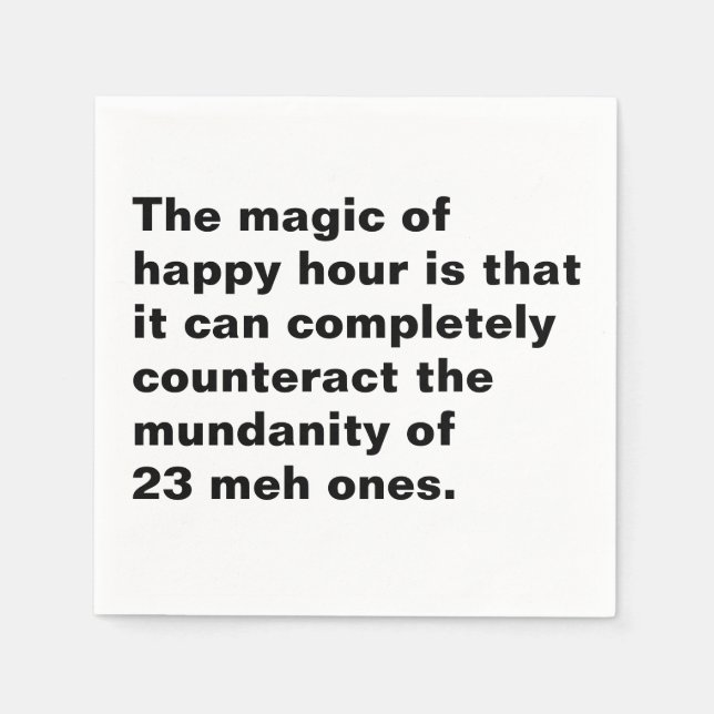 La servilleta de cócteles Magic of Happy Hour (Anverso)