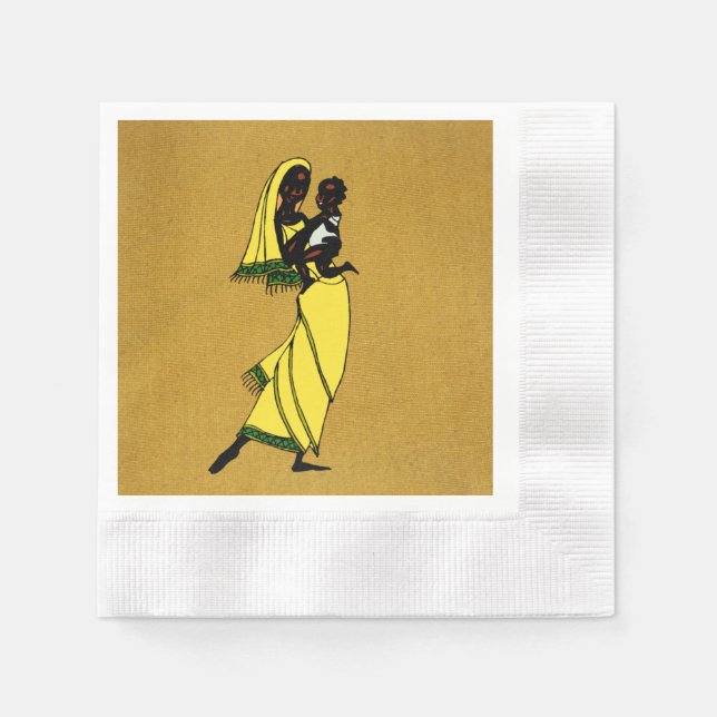 La servilleta de papel de las mujeres de África (Anverso)