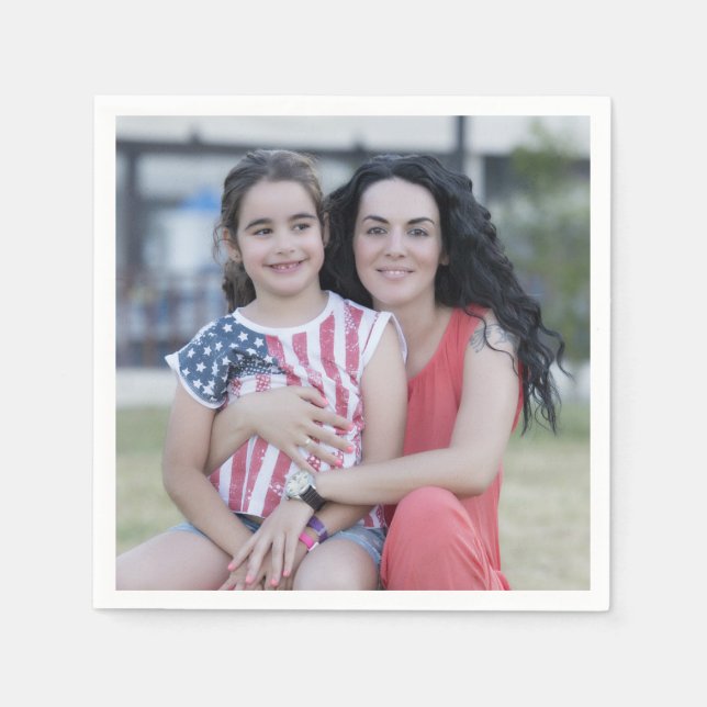 ¡La servilleta de papel fotográfico personalizada  (Anverso)