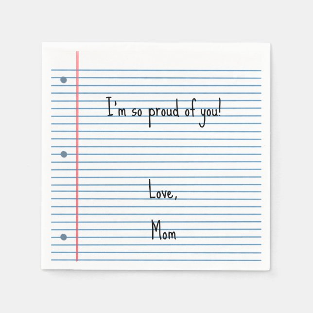 La servilleta del almuerzo de la hoja de personali (Anverso)