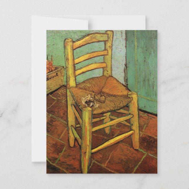 La silla de Vincent con su cuerda por Vincent van  (Anverso)
