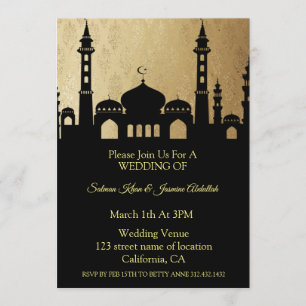 La silueta de la invitación a la boda de la mezqui