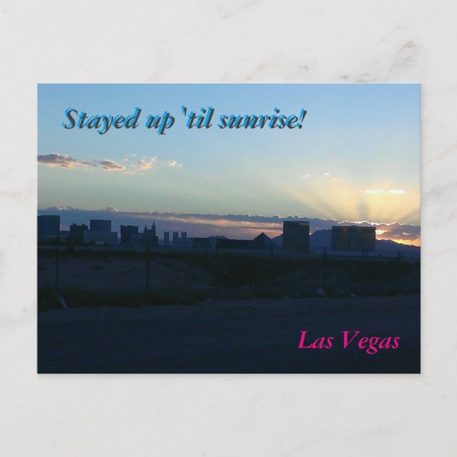La silueta de Las Vegas - Tarjeta Post (Anverso)