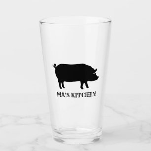 La silueta del cerdo personalizó el Barware de