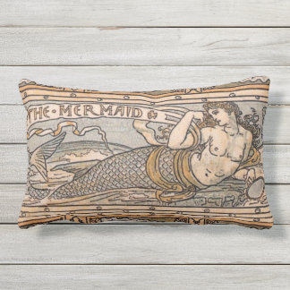 La sirena en la almohada lumbar del atardecer