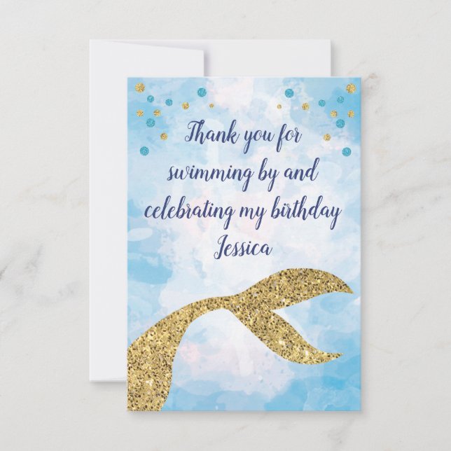 La sirena le agradece las tarjetas (Anverso)