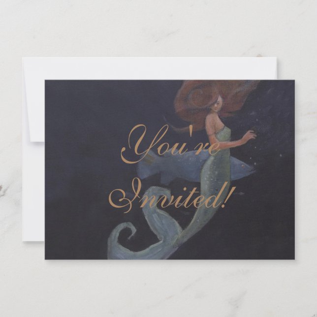 La sirena y la invitación al pescado azul (Anverso)